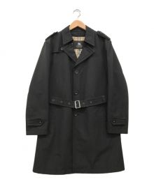 BURBERRY BLACK LABEL（バーバリーブラックレーベル）の古着「ノバチェックライナー付シングルトレンチコート」｜ブラック