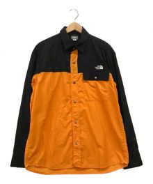 THE NORTH FACE（ザ ノース フェイス）の古着「ロングスリーブヌプシシャツ」｜ブラック×オレンジ