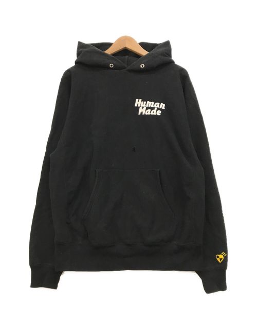 HUMAN MADE（ヒューマンメイド）HUMAN MADE (ヒューマンメイド) A$AP Rocky (エイサップ・ロッキー) HUMAN TESTING PIZZA HOODIE ブラック サイズ:Mの古着・服飾アイテム