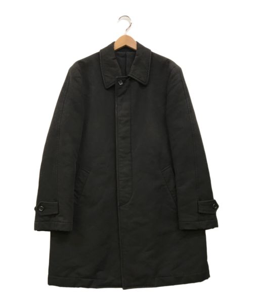 COMME des GARCONS HOMME DEUX（コムデギャルソン オム ドゥ）COMME des GARCONS HOMME DEUX (コムデギャルソン オム ドゥ) コットンウールステンカラーコート ブラック サイズ:Mの古着・服飾アイテム