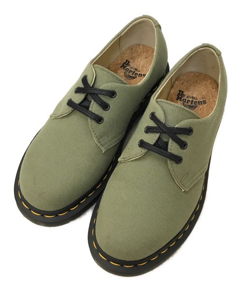 Dr.Martens（ドクターマーチン）Dr.Martens (ドクターマーチン) 1461 NATURAL CANVAS グリーン サイズ:UK3(22cm)の古着・服飾アイテム