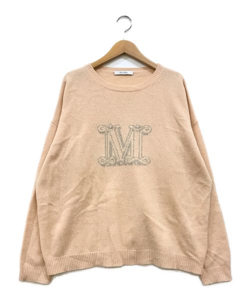 MaxMara（マックスマーラ）MaxMara (マックスマーラ) Mロゴカシミヤニット ピンク サイズ:Mの古着・服飾アイテム