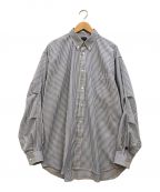 DAIWA PIER39ダイワ ピア39）の古着「TECH BUTTONDOWN SHIRT L/S STRIPE」｜ブルー×ホワイト