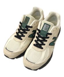 NEW BALANCE（ニューバランス）の古着「990V4 "Macadamia Nut" ローカットスニーカー」｜アイボリー×グリーン