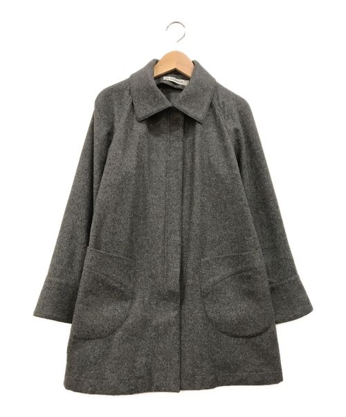 JIL SANDER（ジルサンダー）JIL SANDER (ジルサンダー) ウールアンゴラジップアップコート グレー サイズ:34の古着・服飾アイテム