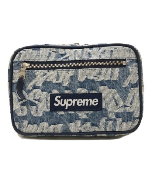 SUPREME（シュプリーム）SUPREME (シュプリーム) Fat Tip Jacquard Denim Waist Bag インディゴの古着・服飾アイテム