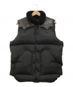 RockyMountainFeatherBed×htcロッキーマウンテンフェザーベッド×エイチティーシー）の古着「CHRISTY VEST スタッズダウンベスト」｜ブラック