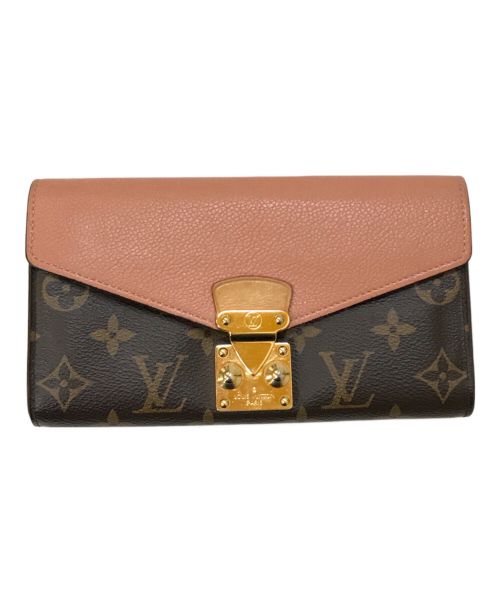 LOUIS VUITTON（ルイ ヴィトン）LOUIS VUITTON (ルイ ヴィトン) ポルトフォイユパラス ブラウン×ピンクの古着・服飾アイテム