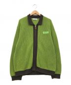 TTT MSWティー）の古着「New Standard Zipup Cardigan」｜グリーン×ブラウン