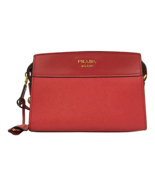 PRADA（プラダ）PRADA (プラダ) Esplanade Saffiano Crossbody Bag レッドの古着・服飾アイテム