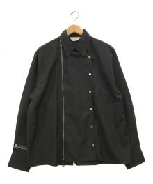 jieda（ジエダ）の古着「ZIP & BUTTON SHIRT」｜ブラック