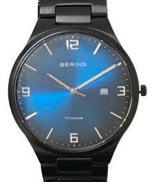 BERING（ベーリング）の古着「TITANIUM Collection デジタルウォッチ」｜ブラック×ブルー