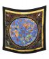 HERMES (エルメス) カレ90 ”LE MONDE EST VASTE” 『世界地図』 ブラック×ブルー：13000円