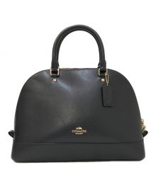 COACH（コーチ）の古着「Crossgrain Sierra Satchel」｜ネイビー