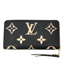 LOUIS VUITTON（ルイ ヴィトン）の古着「ジッピーウォレット」｜ブラック×ベージュ