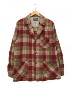 PENDLETONペンドルトン）の古着「50s チェックウールジャケット」｜レッド×ベージュ