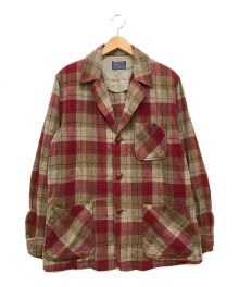 PENDLETON（ペンドルトン）の古着「50s チェックウールジャケット」｜レッド×ベージュ