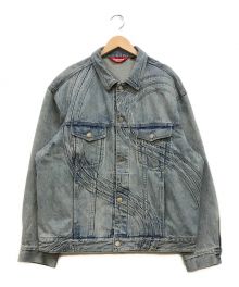 SUPREME（シュプリーム）の古着「S Logo Denim Trucker Jacket」｜インディゴ