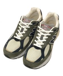 NEW BALANCE（ニューバランス）の古着「990V3 "Olive" ローカットスニーカー」｜カーキ×ベージュ