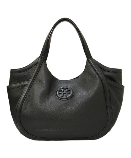 TORY BURCH（トリーバーチ）TORY BURCH (トリーバーチ) レザートートバッグ ブラックの古着・服飾アイテム