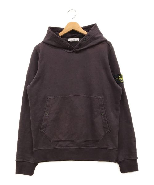 STONE ISLAND（ストーンアイランド）STONE ISLAND (ストーンアイランド) ロゴプルオーバーフーディ パープル サイズ:Sの古着・服飾アイテム