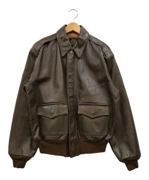 AVIREX（アヴィレックス）AVIREX (アヴィレックス) ホースハイド A-2レザーフライトジャケット ブラウン サイズ:40の古着・服飾アイテム