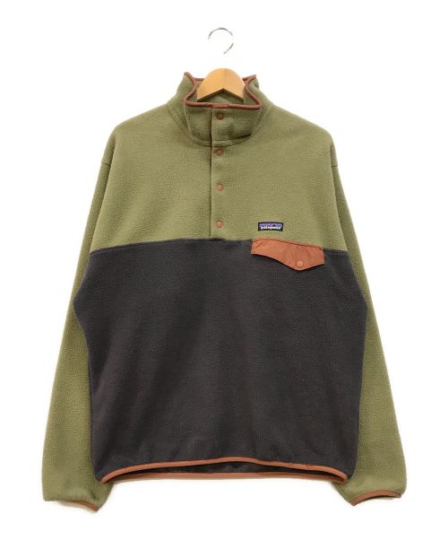 Patagonia（パタゴニア）Patagonia (パタゴニア) ライトウェイト シンチラ スナップT プルオーバー オリーブ×グレー サイズ:Mの古着・服飾アイテム