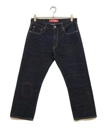 COMME des GARCONS JUNYA WATANABE MAN×LEVI'S（コム デ ギャルソン ジュンヤ ワタナベ マン×リーバイス）の古着「513 ステッチ刺繍デニムパンツ」｜インディゴ