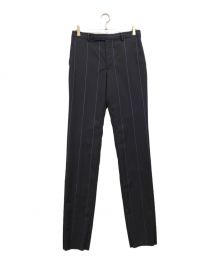 LITTLEBIG（リトルビッグ）の古着「Stripe Slim Trousers」｜ブラック×パープル