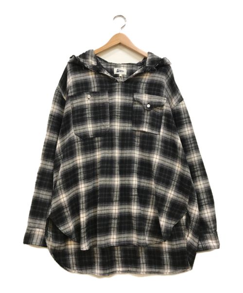 Pilgrim Surf+Supply（ピルグリム サーフサプライ）Pilgrim Surf+Supply (ピルグリム サーフサプライ) Giorgio Hooded Shirt グレー サイズ:Lの古着・服飾アイテム