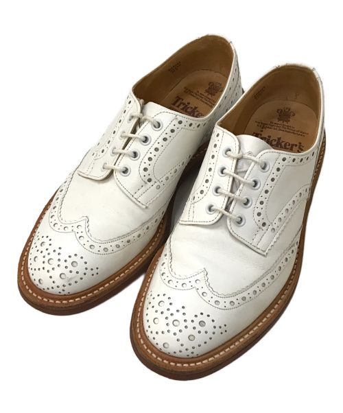 Tricker's（トリッカーズ）Tricker's (トリッカーズ) BOURTON ウィングチップシューズ ホワイト サイズ:7.5の古着・服飾アイテム