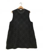 masuエムエーエスユー）の古着「CLOVER PILE VEST」｜ブラック