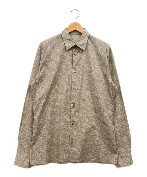 HERMES（エルメス）HERMES (エルメス) 総柄シャツ ベージュ サイズ:40の古着・服飾アイテム