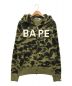 A BATHING APE（アベイシングエイプ）の古着「BAPEロゴカモフラジップパーカー」｜オリーブ