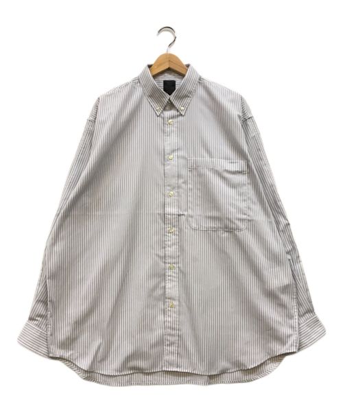 DAIWA PIER39（ダイワ ピア39）DAIWA PIER39 (ダイワ ピア39) TECH BUTTON DOWN SHIRT L/S STRIPE ブルー×ホワイト サイズ:Lの古着・服飾アイテム