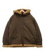 AVIREXアヴィレックス）の古着「B-3 HOODIE フライトジャケット」｜ブラウン