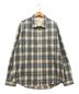 PABLO VINCI（パブロビンチ）の古着「Ombre check zip shirt ジップシャツ」｜ブルー