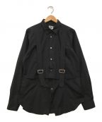 BLACK COMME des GARCONSブラック コムデギャルソン）の古着「ベルテット ハーネスシャツ」｜ブラック