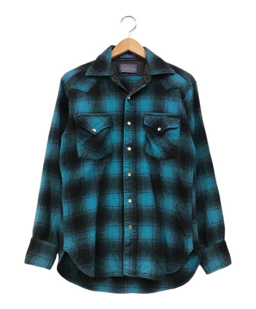 PENDLETON（ペンドルトン）PENDLETON (ペンドルトン) USA製 70's ネルシャツ ブラック×ブルー サイズ:Sの古着・服飾アイテム