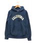 Champion REVERSE WEAVE（チャンピオン リバース ウィーブ）の古着「70s 復刻 緑タグ CALIFORNIA プリントパーカー」｜ブルー