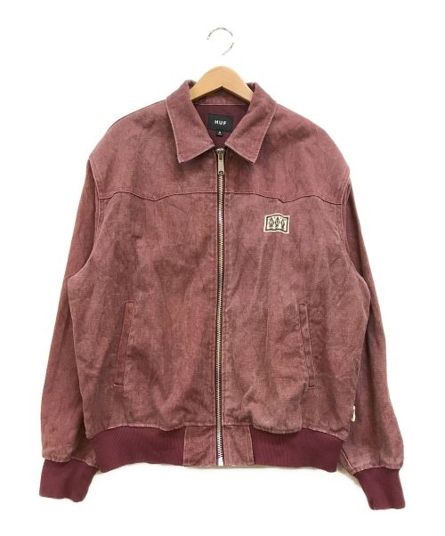 HUF（ハフ）HUF (ハフ) COLLAR ZIP JACKET ワインレッド サイズ:Mの古着・服飾アイテム