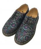 Dr.Martensドクターマーチン）の古着「FLORAL JACQUARD 3ホールシューズ」｜ブラック×リッチパープル