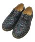 Dr.Martens（ドクターマーチン）の古着「FLORAL JACQUARD 3ホールシューズ」｜ブラック×リッチパープル