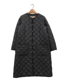 Traditional Weatherwear（トラディショナルウェザーウェア）の古着「ARKLEY LONG ノーカラーキルティングコート」｜ネイビー