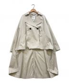 CLANEクラネ）の古着「BACK LONG FLARE COAT」｜グレー