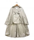 CLANEクラネ）の古着「BACK LONG FLARE COAT バックロングフレアコート」｜グレー