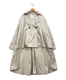 CLANE（クラネ）の古着「BACK LONG FLARE COAT バックロングフレアコート」｜グレー