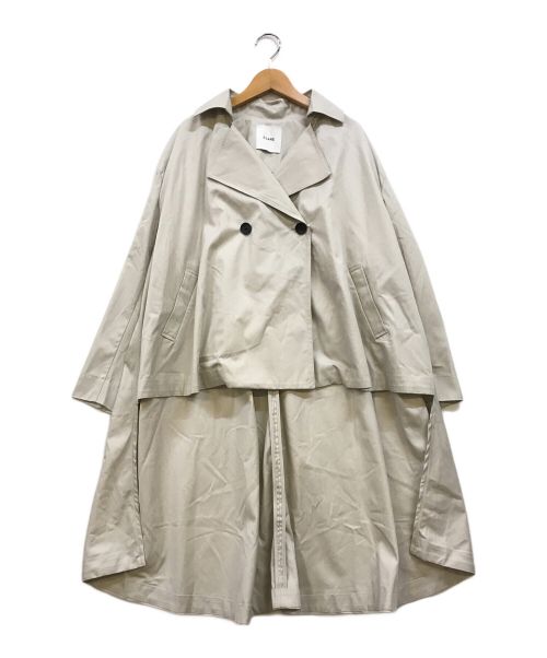 CLANE（クラネ）CLANE (クラネ) BACK LONG FLARE COAT バックロングフレアコート グレー サイズ:1の古着・服飾アイテム