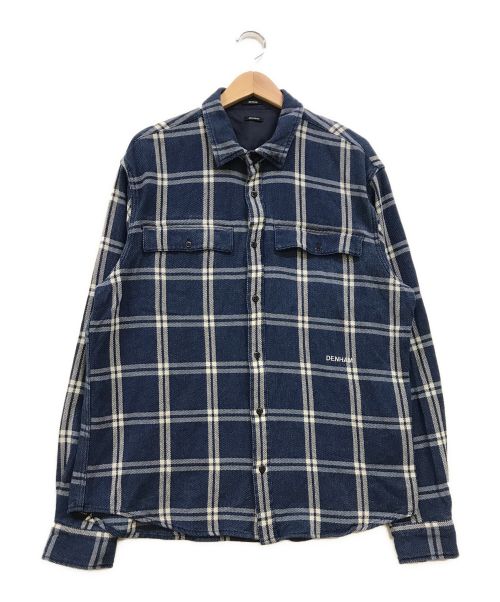 Denham（デンハム）Denham (デンハム) ワークシャツ ブルー サイズ:XLの古着・服飾アイテム