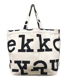 marimekko（マリメッコ）の古着「AHKERA LOGO BAG」｜ベージュ×ブラック